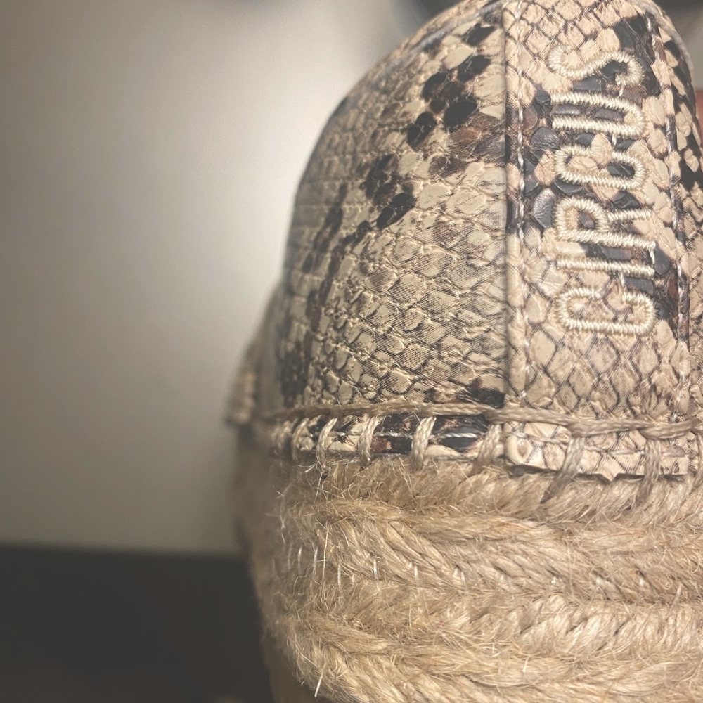 Sam Edelman slip on platform snakeskin print